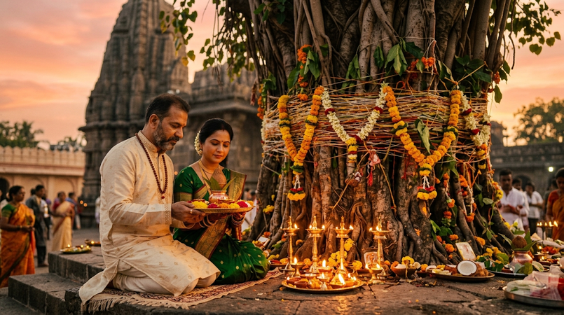 vat purnima couple prompt 4