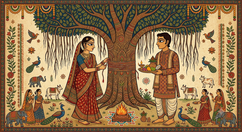 vat purnima couple prompt 9
