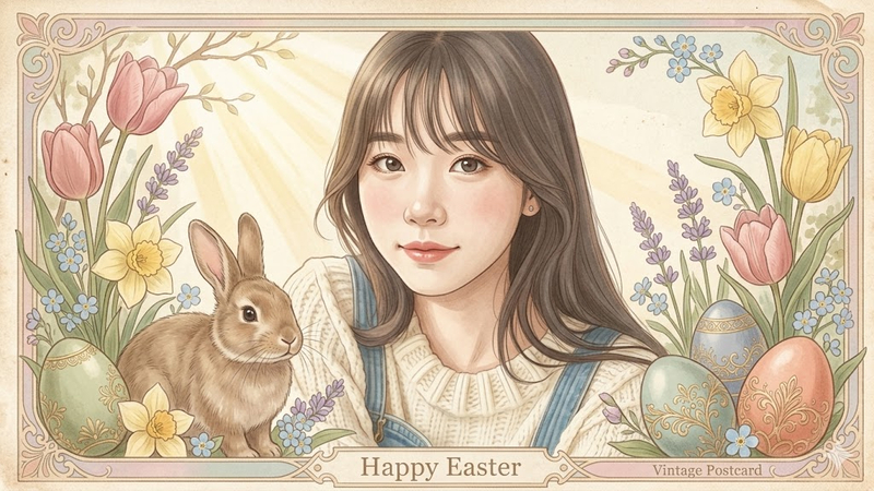 vintage easter bunny