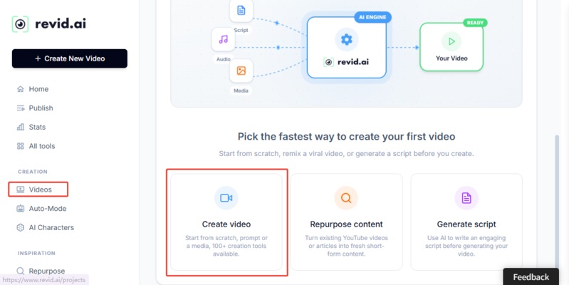 access revid ai dashboard