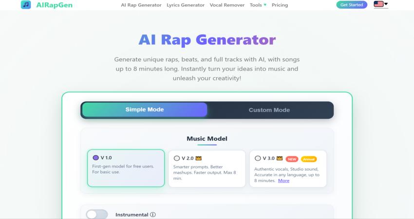 airapgen ai rap music generator