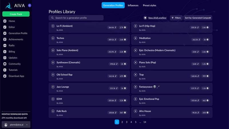 aiva ai country music generator
