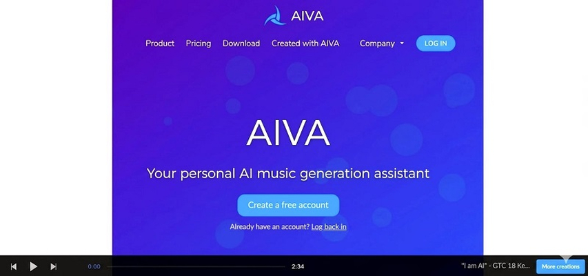 aiva free ai music editor