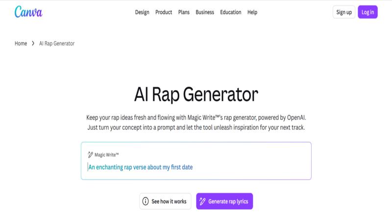 canva rap ai generator