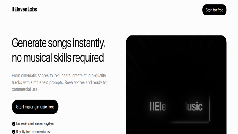 elevenlabs diss track generator homepage