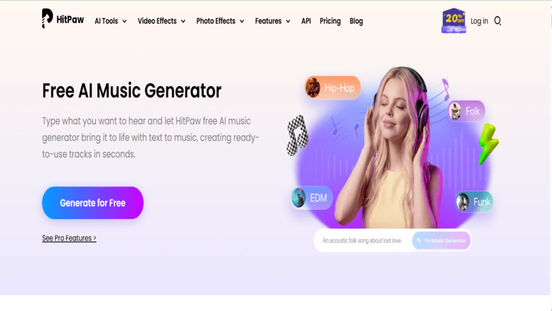 hitpaw ai diss track generator homepage