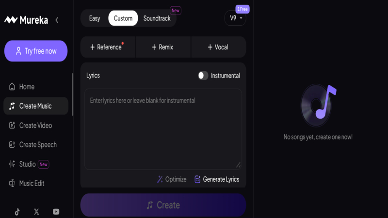 mureka diss track beat generator homepage