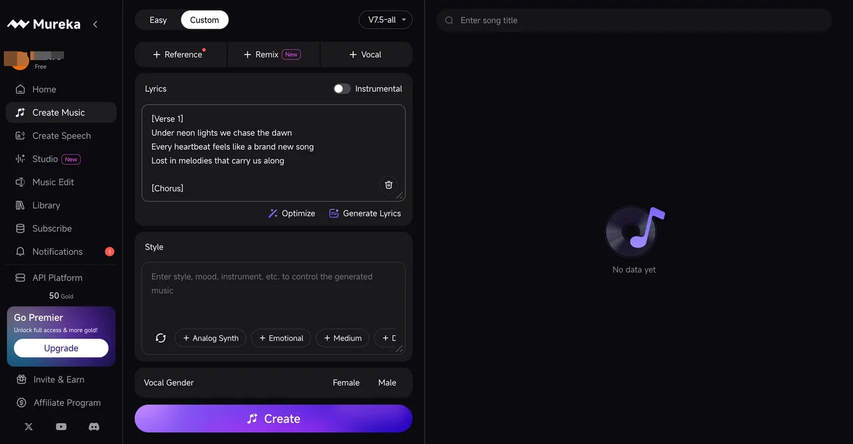 mureka ai music generator tool