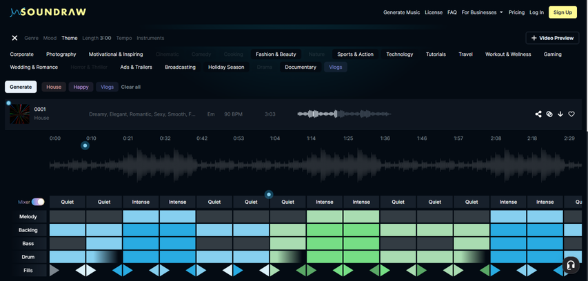 Soundraw AI music creator