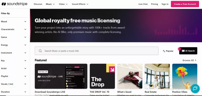 searchable music library
