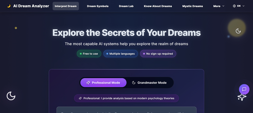 AI Dream Analyzer online
