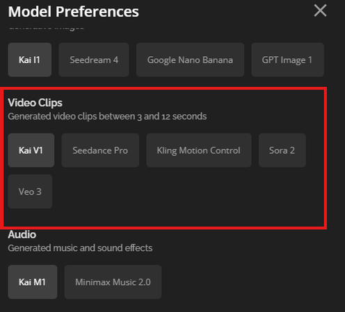 AI video models in the Kapwing AI Text to Video generator