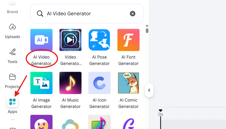 Canva AI Image to Video generator