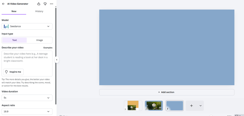 Canva AI video generator