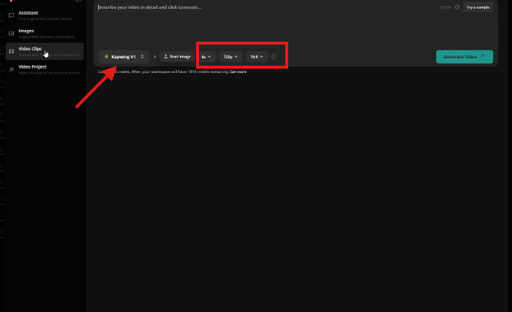 Choosing an AI model, resolution, length, and aspect ratio