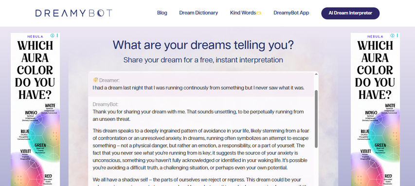 DreamyBot AI dream interpreter
