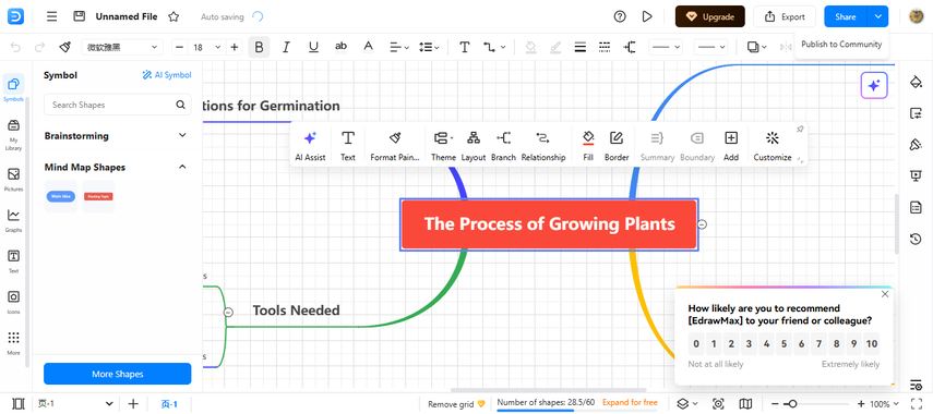 EdrawMax AI concept map generator