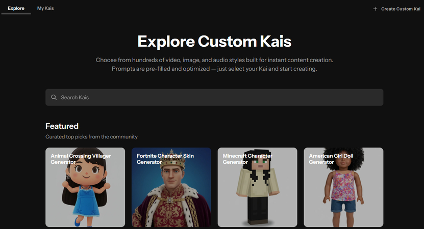 Exploring custom Kais
