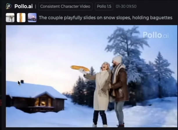 Generating and downloading a character consistency video