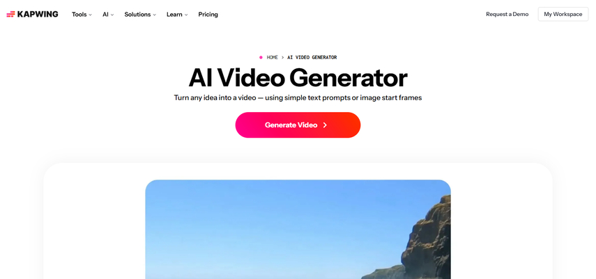 Kapwing AI video generator