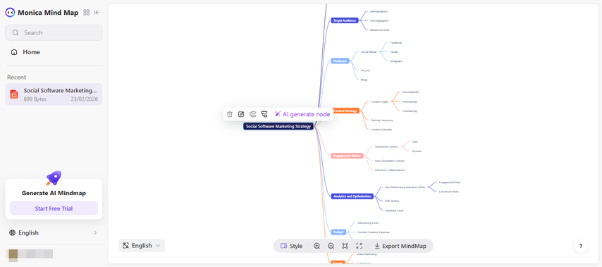 Monica AI concept map generator