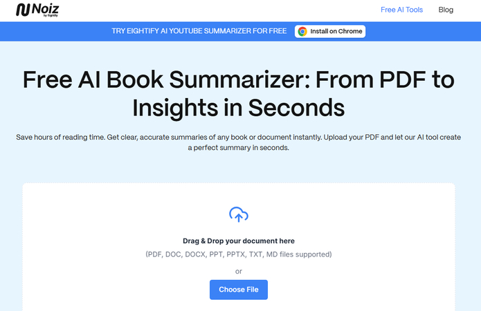 Noiz AI book summarizer