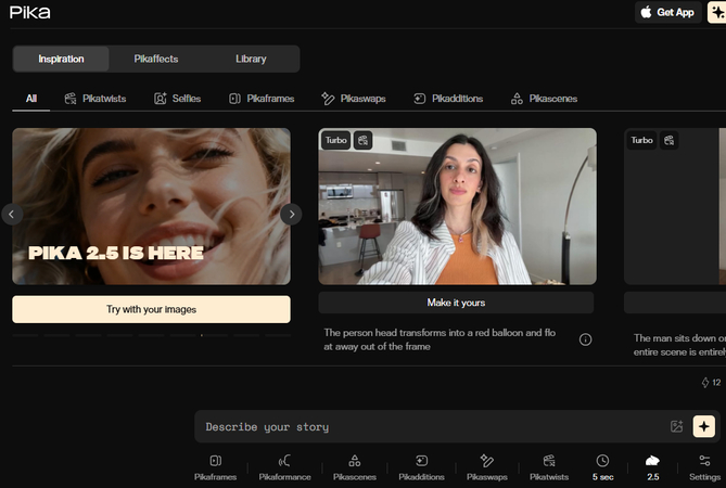 Pika AI video generator