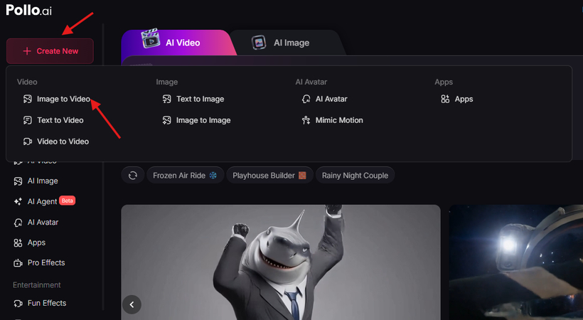 Pollo AI Image to Video generator