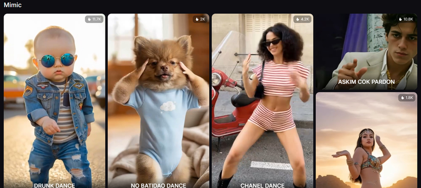 Pollo AI Mimic video effects