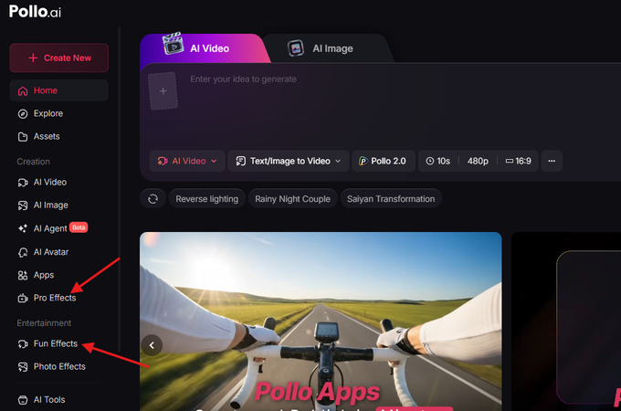 Pollo AI video effects