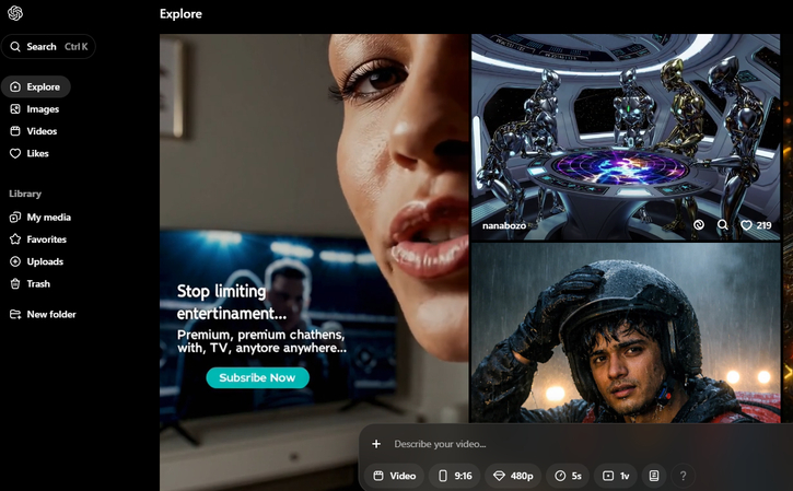 Sora AI video generator