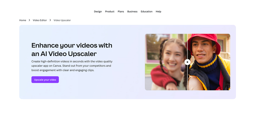 Canva AI Video Upscaler