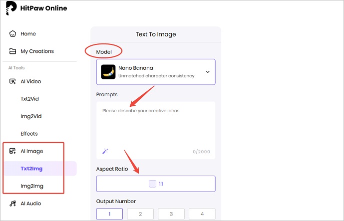 choose ai image generator mode
