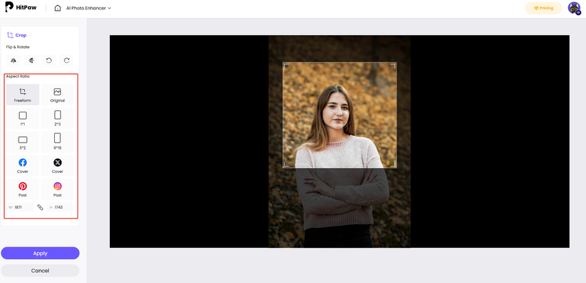 choose image size