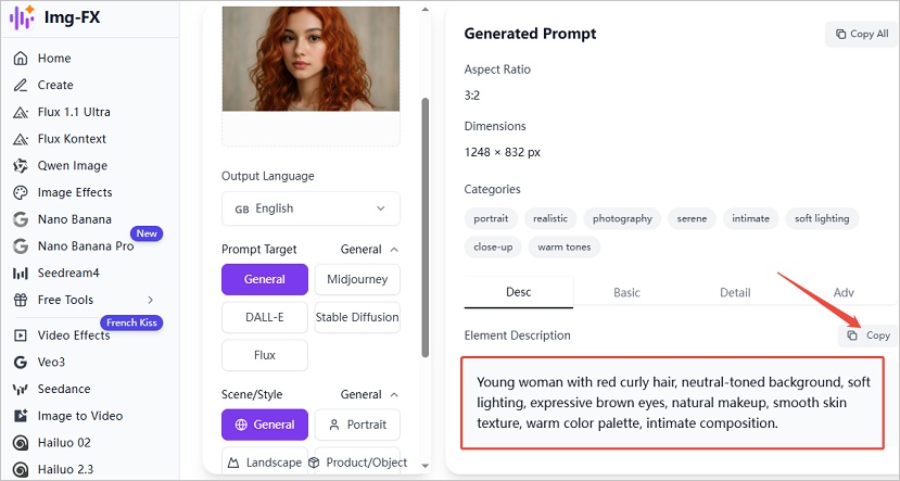 copy generated prompt