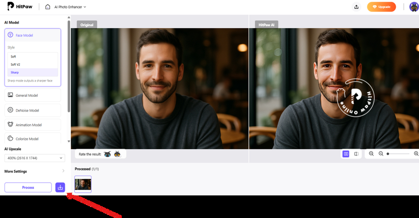 Downloading the enhanced dating profile picture