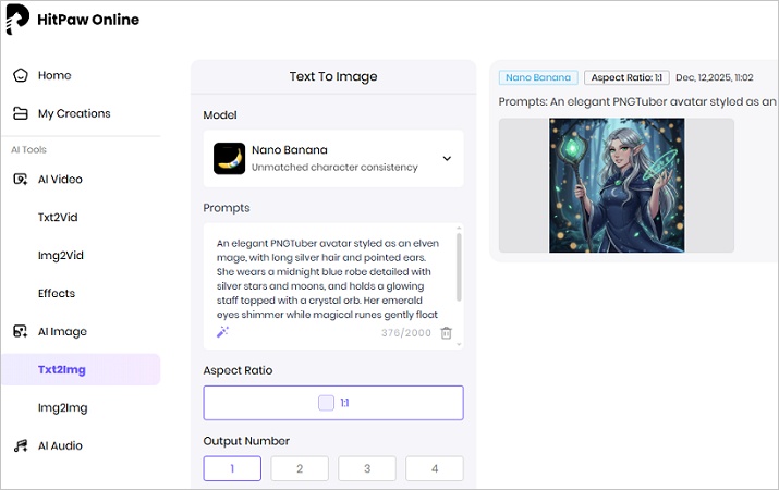 hitpaw online ai pngtuber maker
