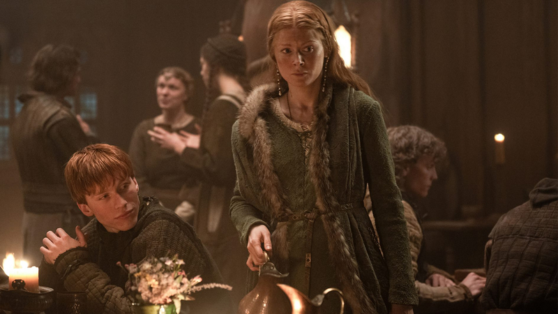 Tostig (Luther Ford) and Edith Swan-neck (Emily Beecham) (Image Credit: BBC/ Lilja Jons)