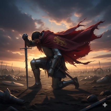 knight kneeling gemini sad prompts