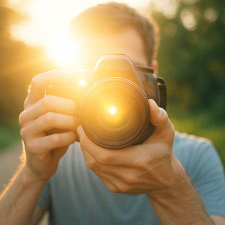 Light reflecting toward the camera
