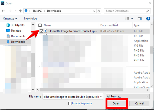 Open Dialog Box on Windows