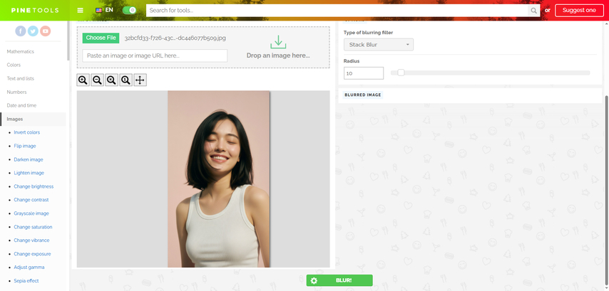 PineTools Make Image Low Quality Free