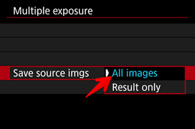 'Save source imgs' settings on Canon EOS R5