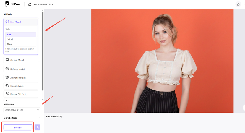 Select Upscaling Model for Image Enhancement
