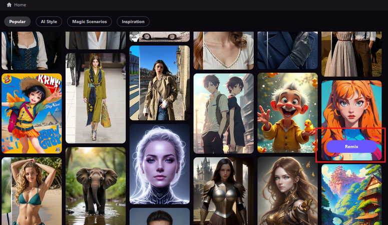Selecting a template for the Twitch avatar