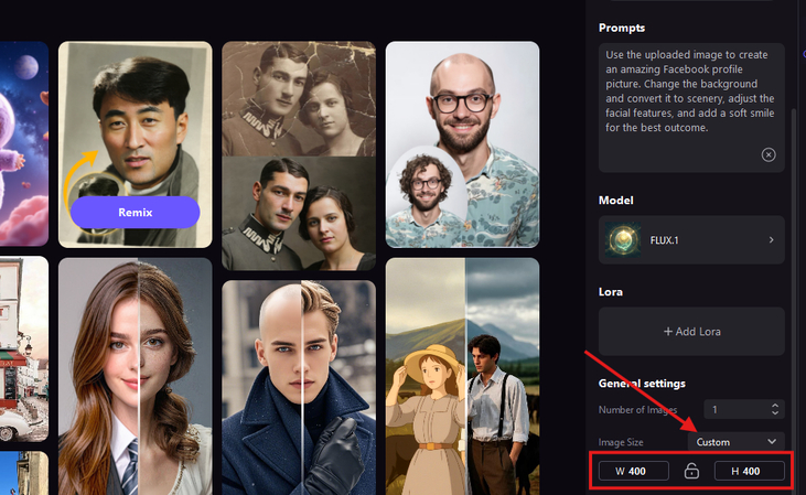 Selecting correct size for Facebook profile picture