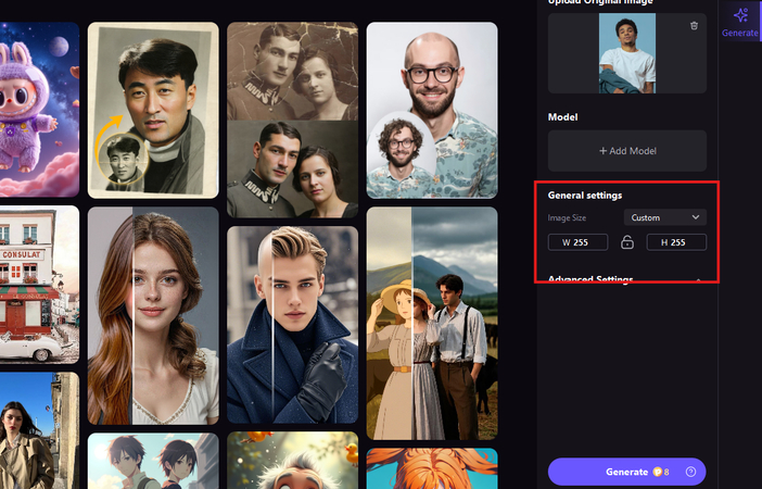 Selecting the size for Twitch avatar