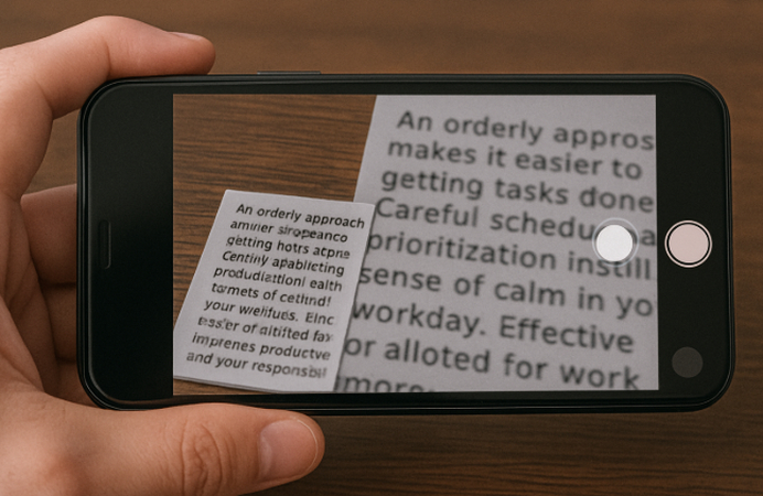 Text blur on enlarged image