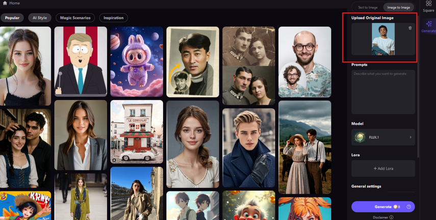 Uploading a photo to make a Twitch avatar