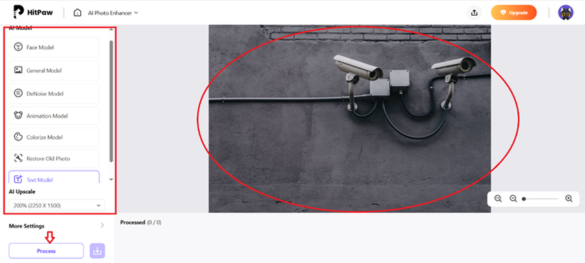 Using HitPaw Online Photo Enhancer Models to enhance deadpan images